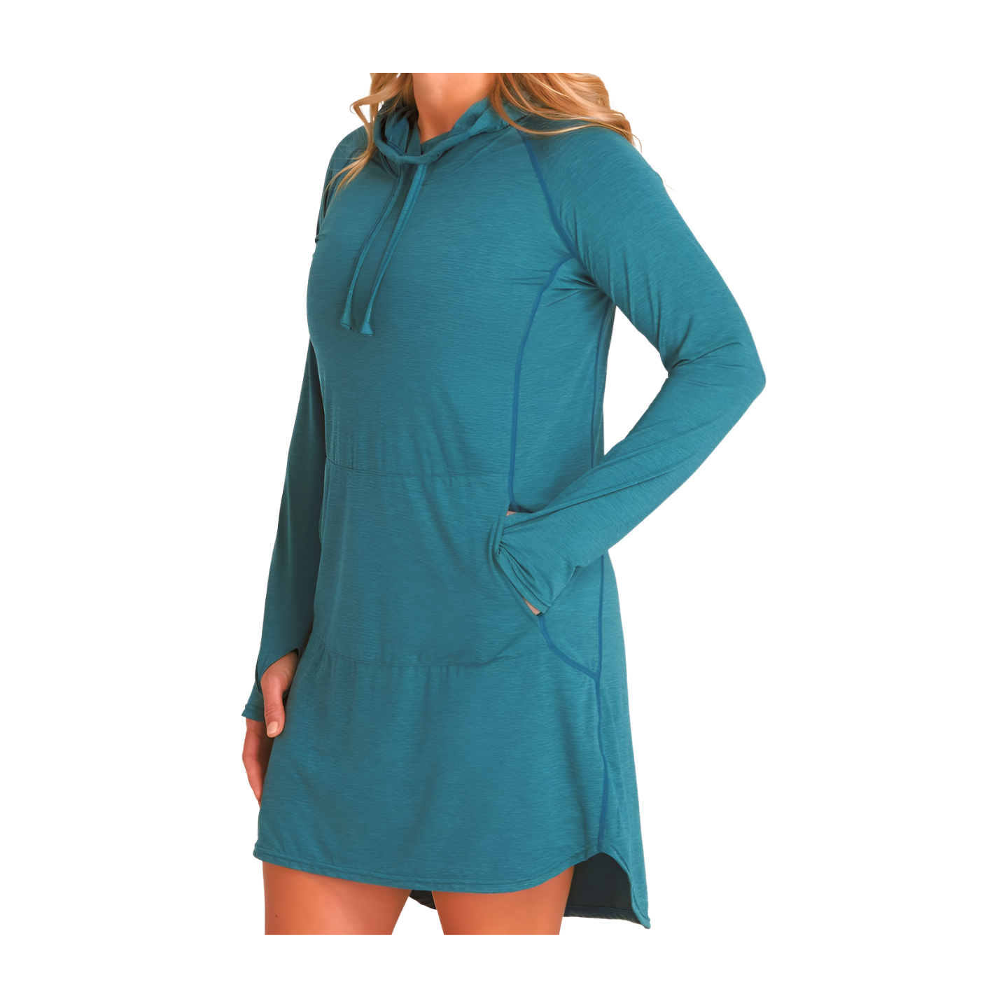 Silkweight Hoodie Dress Mediterranean (Closeout)