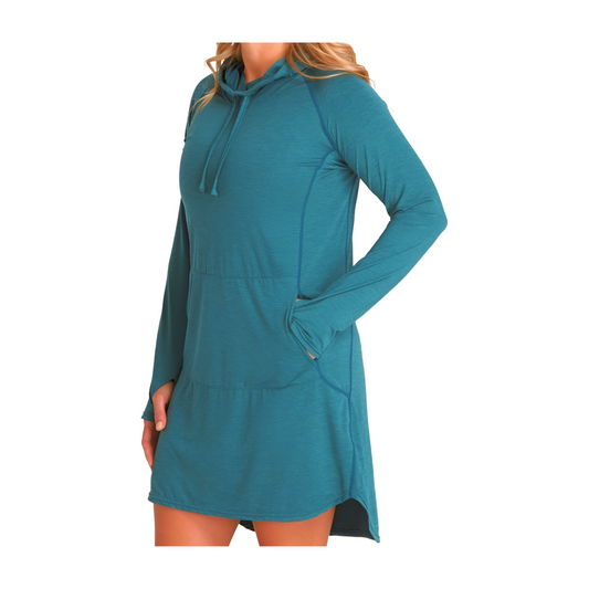 Silkweight Hoodie Dress Mediterranean (Closeout)