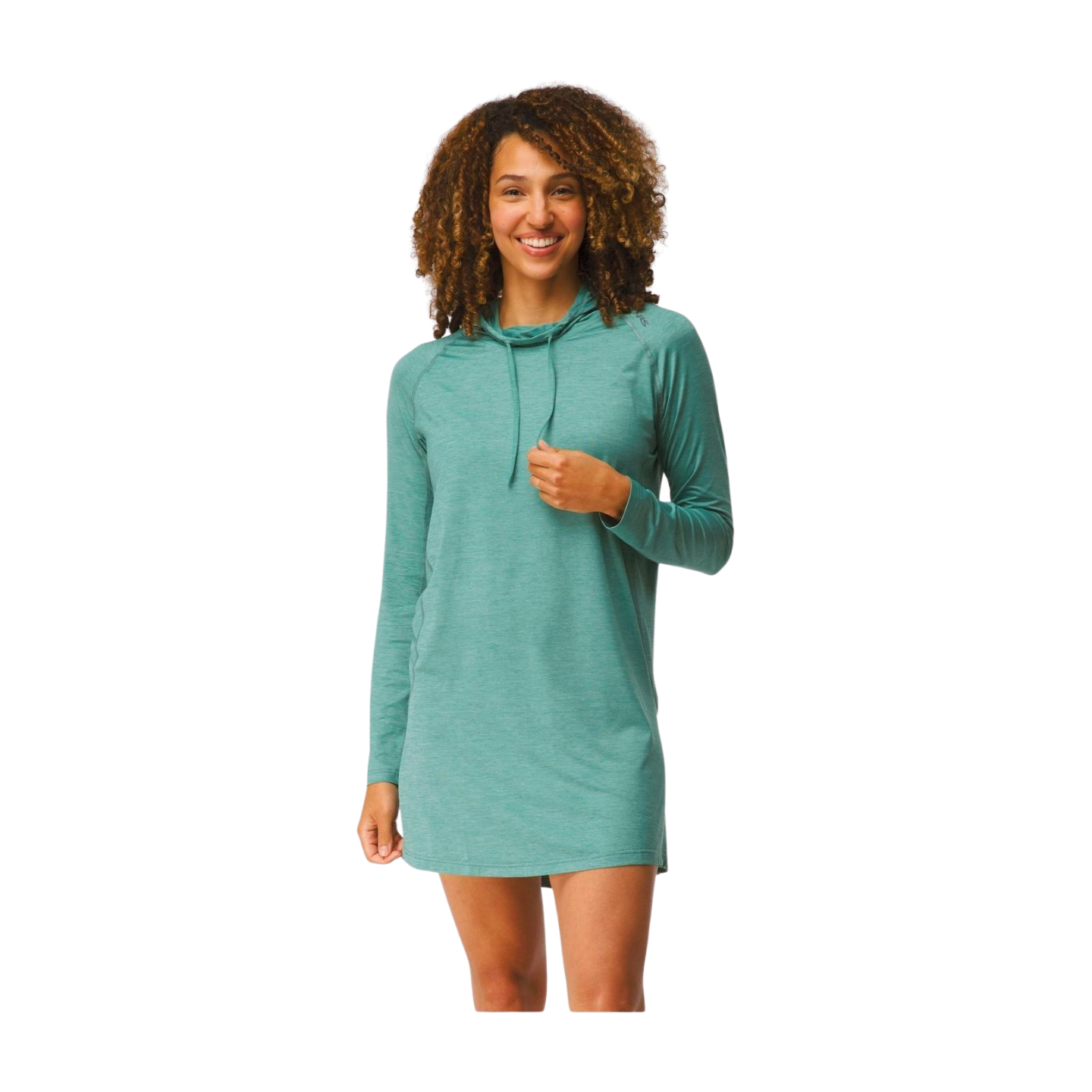 Silkweight Hoodie Dress Seafoam