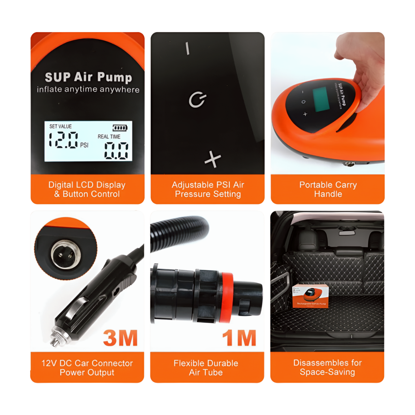 SOL 20PSI Electric SUP Pump Dual Power High Pressure