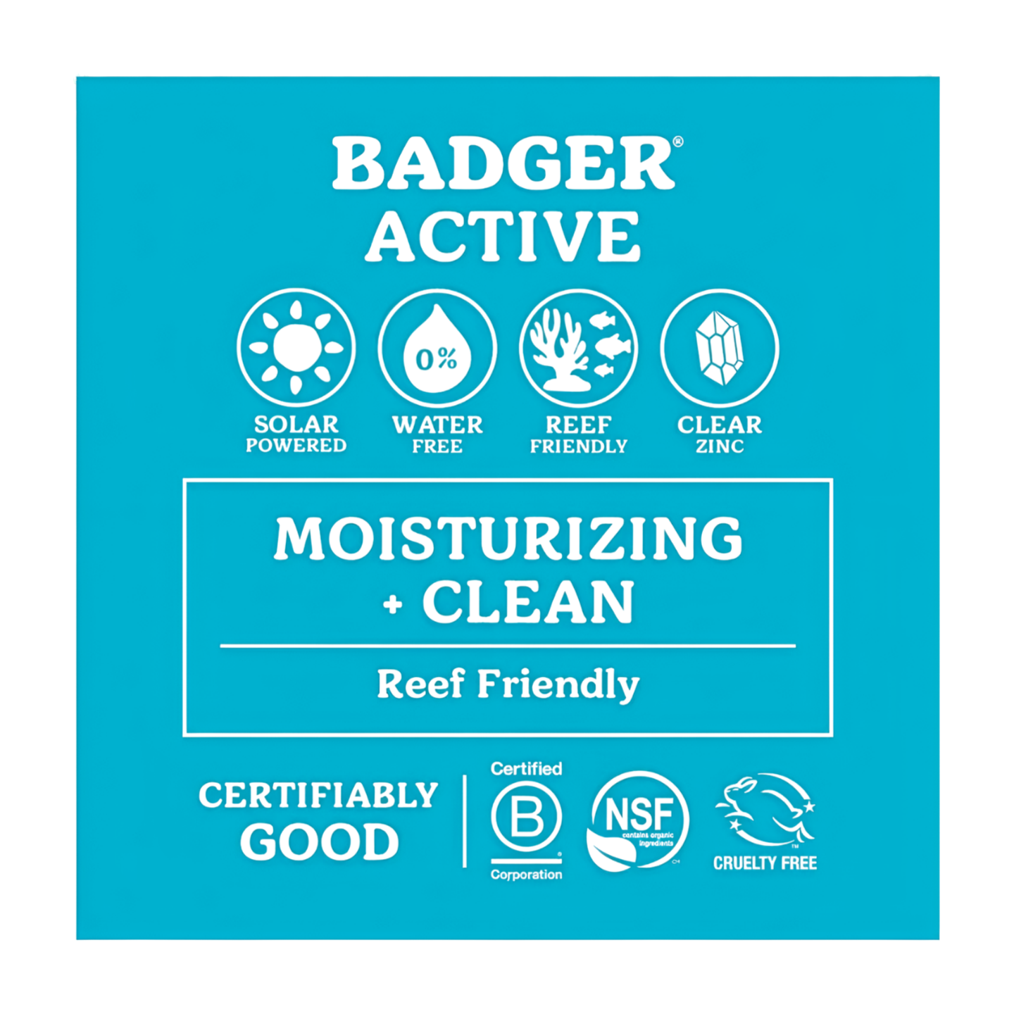 Badger Reef Friendly Clear Zinc Sunscreen SPF 30