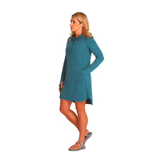 Silkweight Hoodie Dress Mediterranean (Closeout)